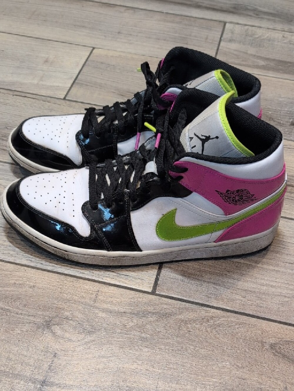 Air Jordan Mid SE Cyber Active Y2K Retro High Top Basketball Sneakers - Picture 8 of 12